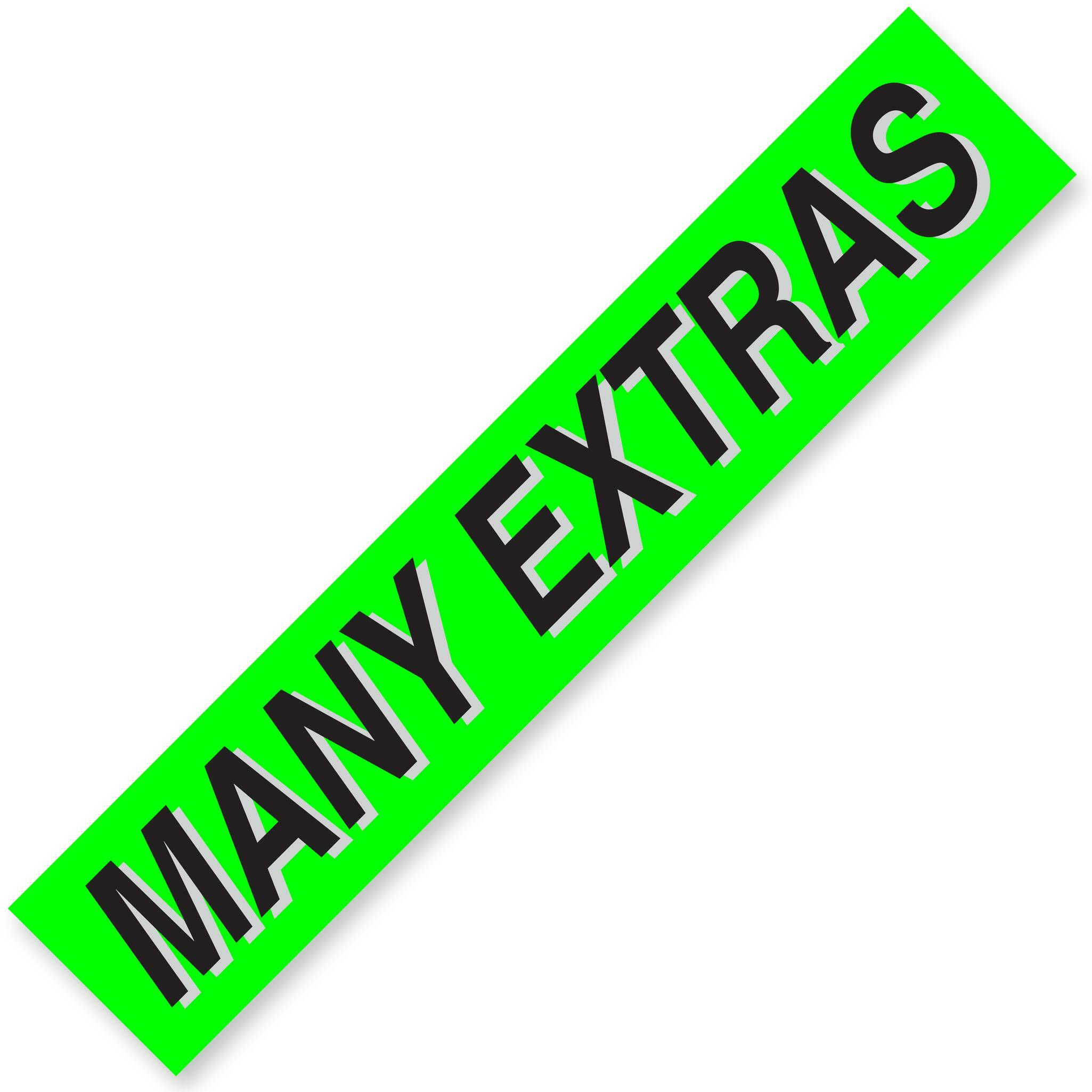 MANY EXTRAS Windshield Slogans