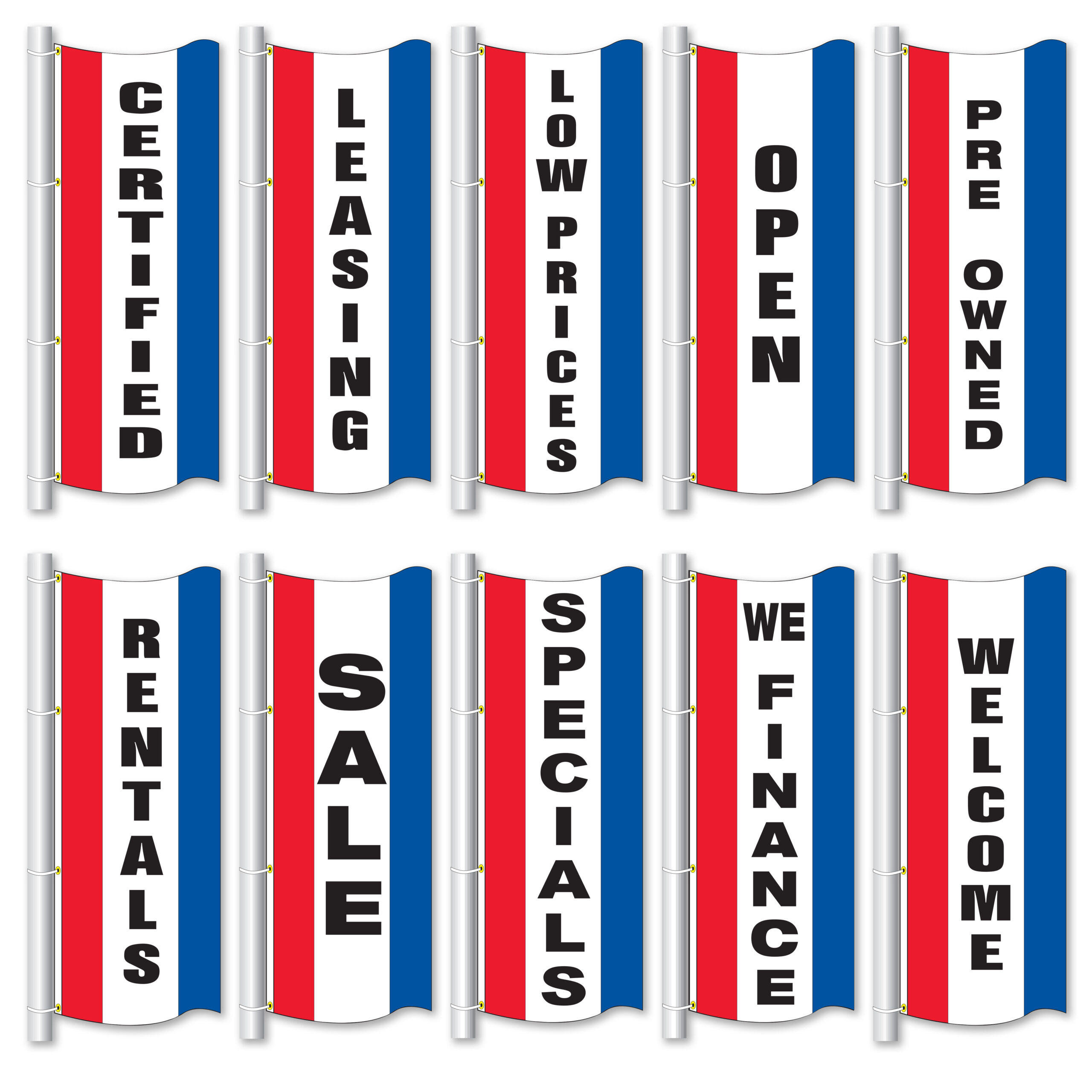 Vertical Slogan Flags