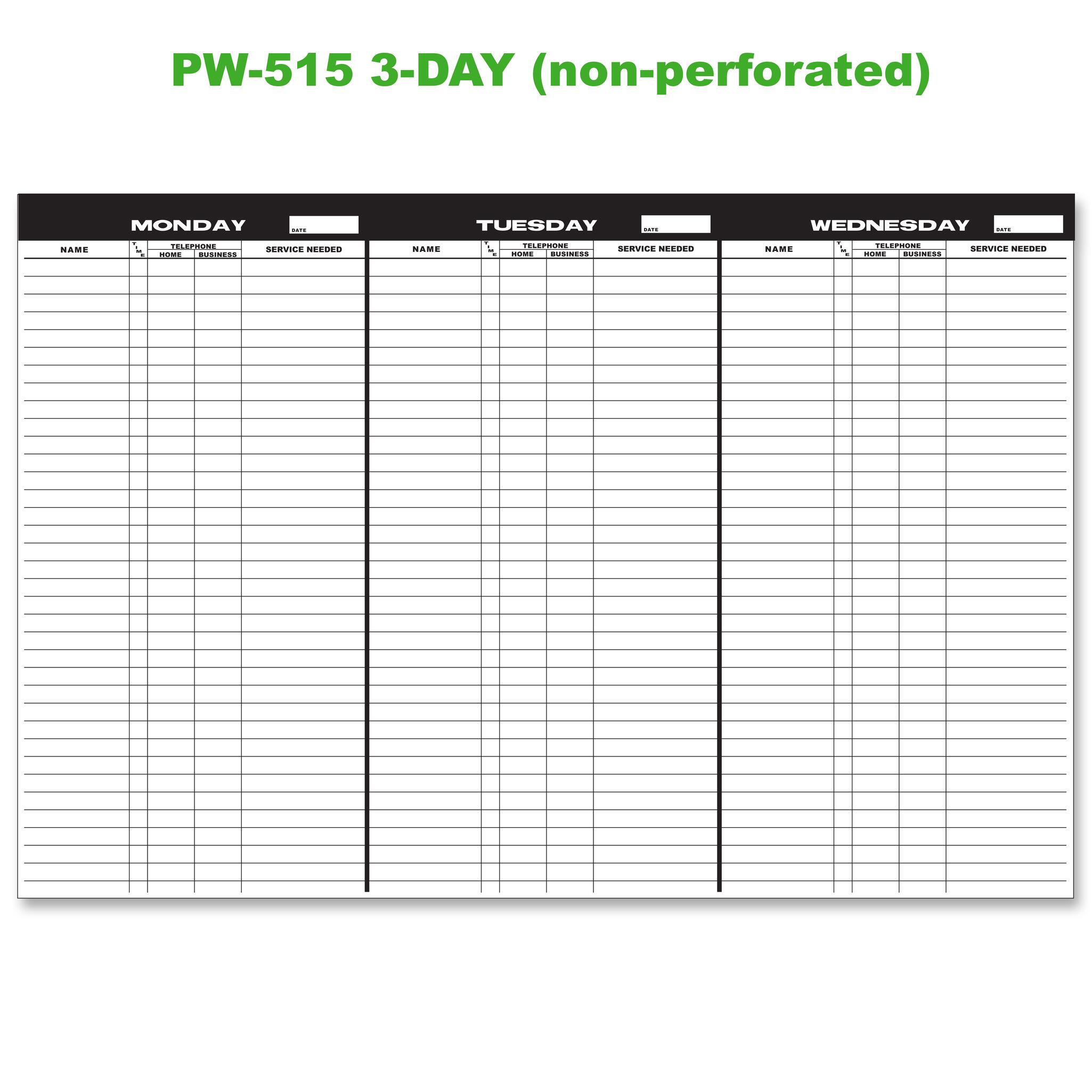 Service Appointment Pads