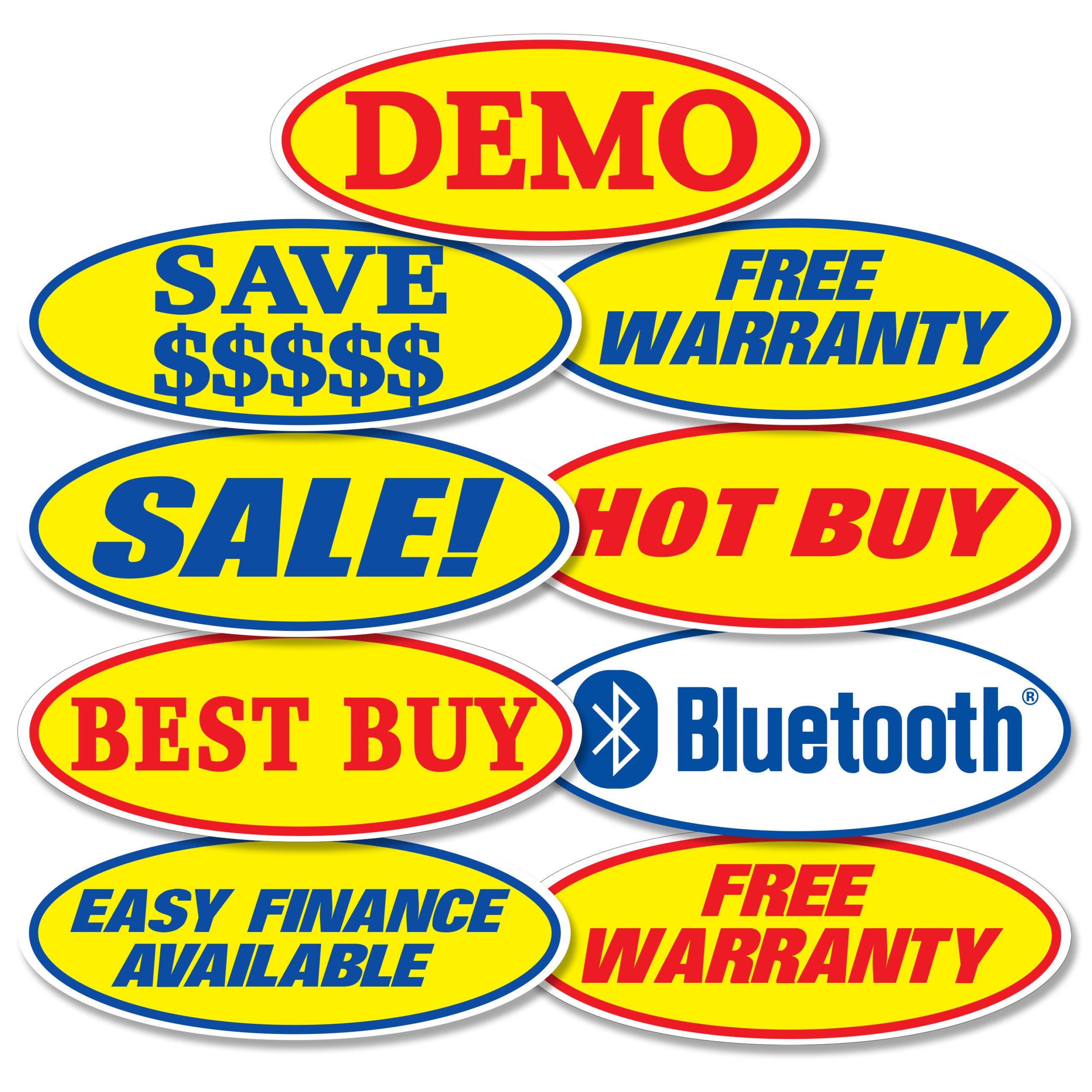 Oval Feature Window Stickers