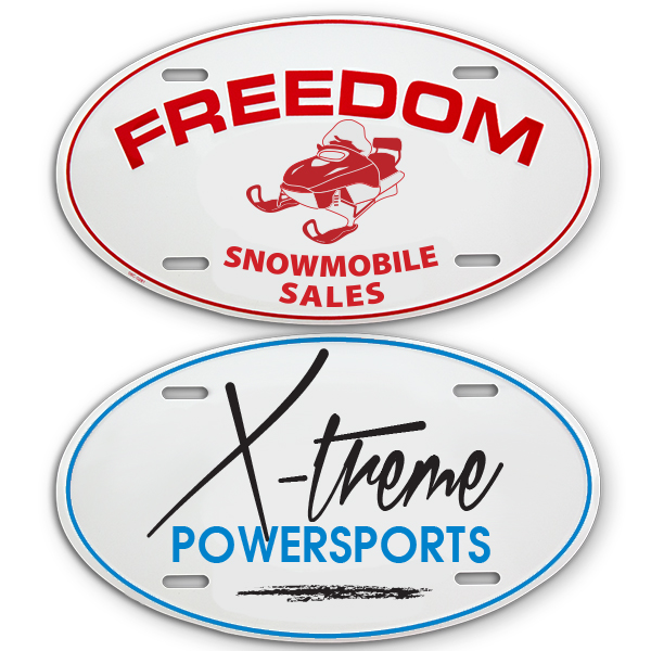 Oval License Plate Billboards