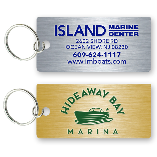 Die Stamped Aluminum Key Fobs