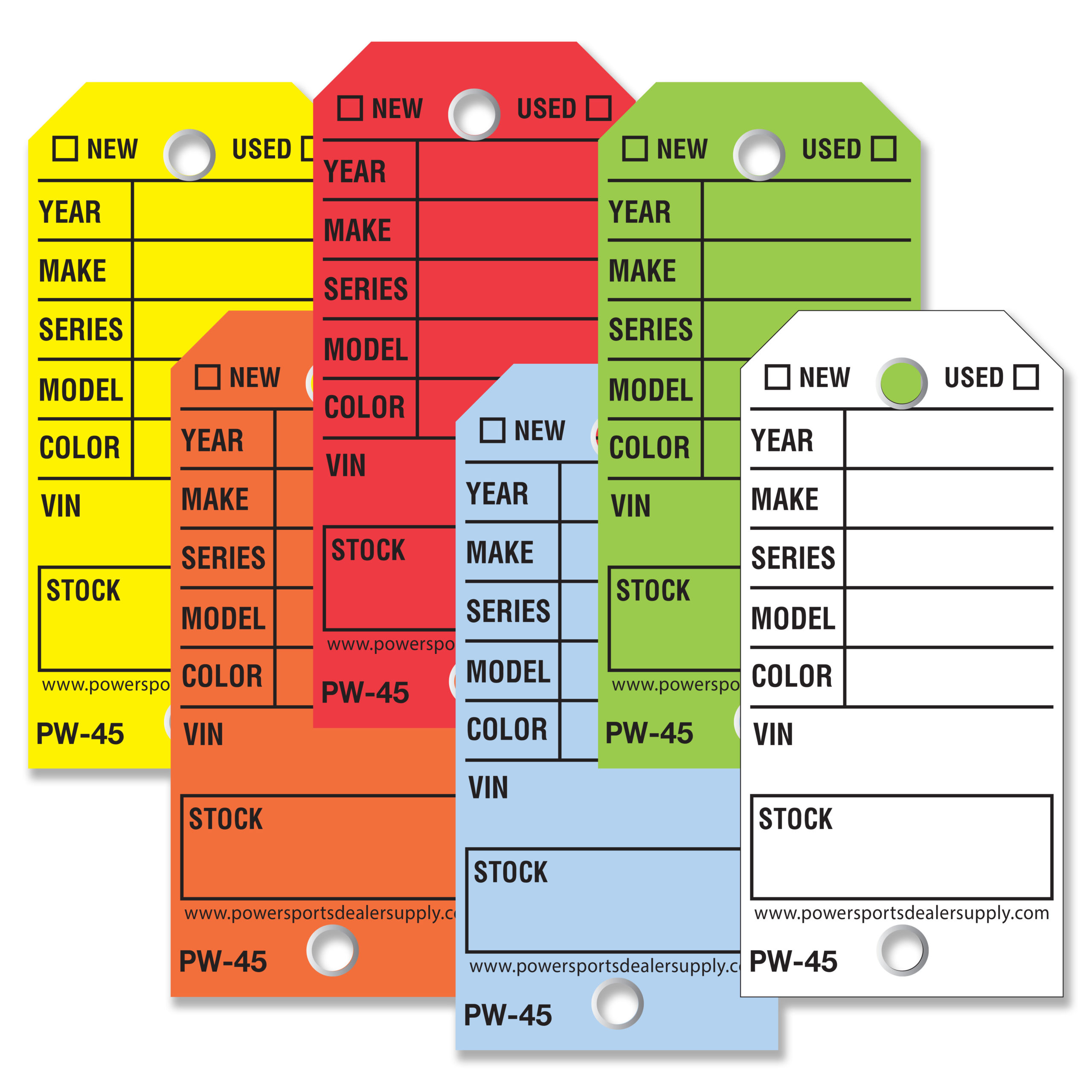 Powersports Vehicle Stock Key Tags