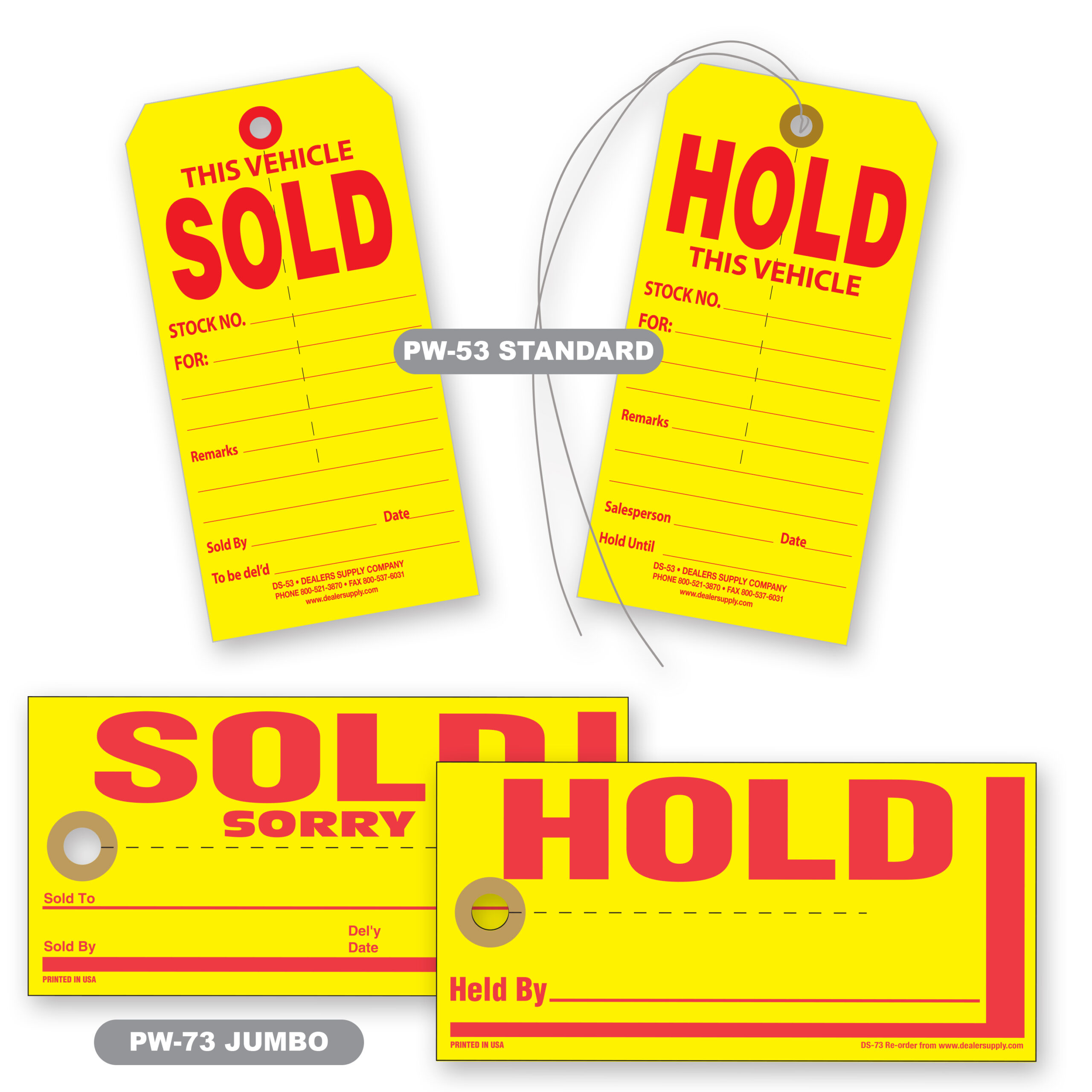 Sold Hold Tags