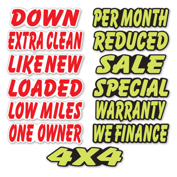 Windshield Die-Cut Slogans