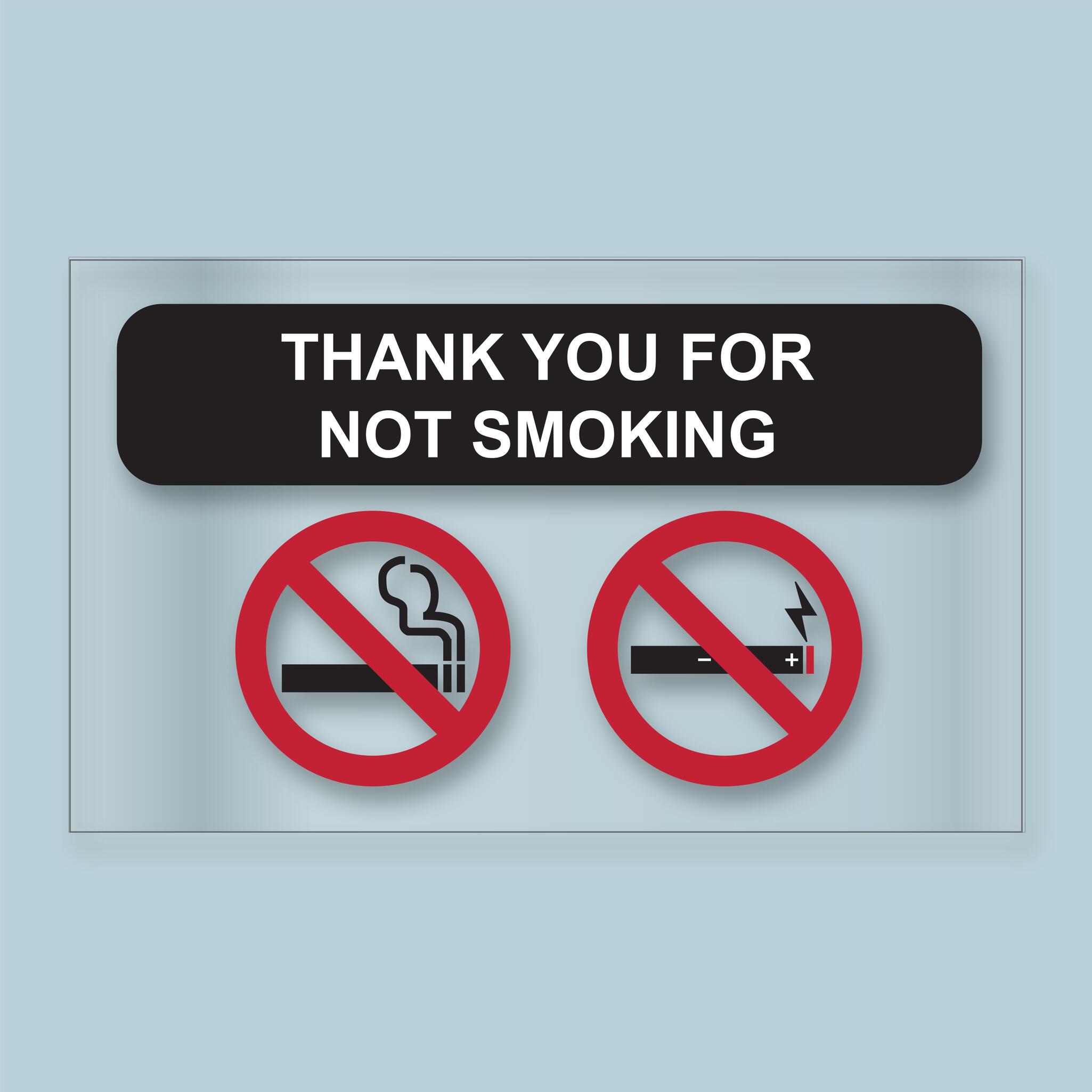 No Smoking Static Cling Stickers - Image 2