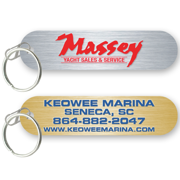 Die Stamped Aluminum Key Fobs