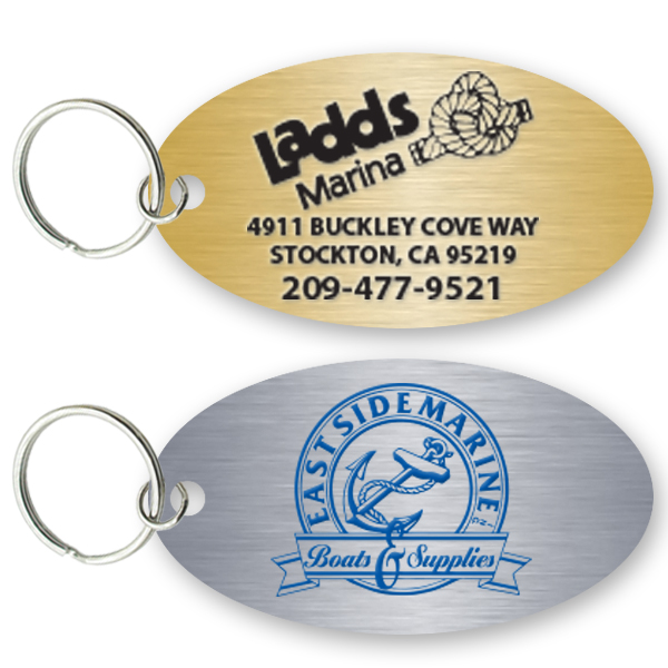 Die Stamped Aluminum Key Fobs