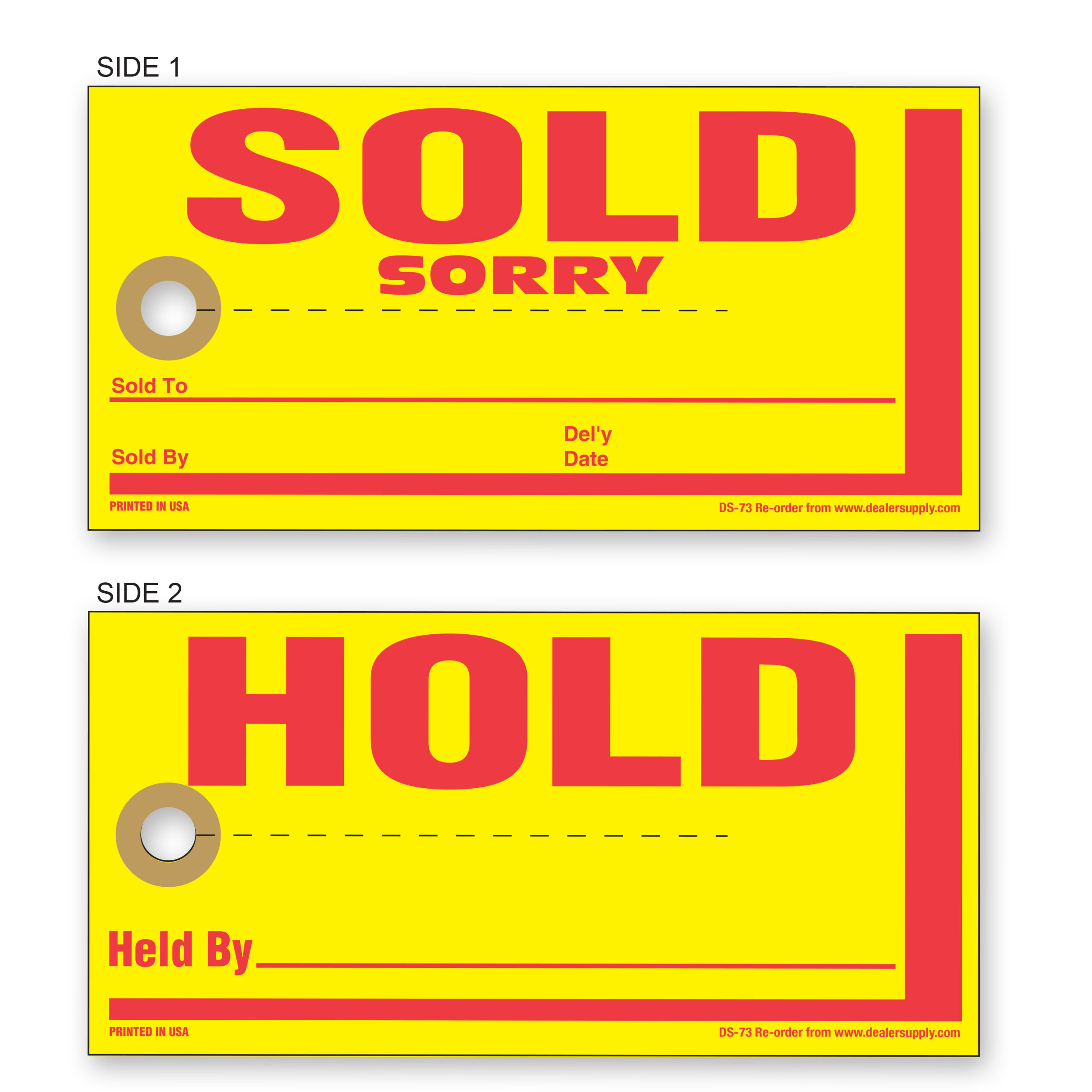 Sold Hold Tags - Image 3