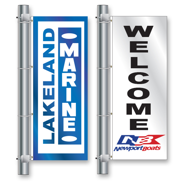 Custom Vertical Polyester Pole Flags