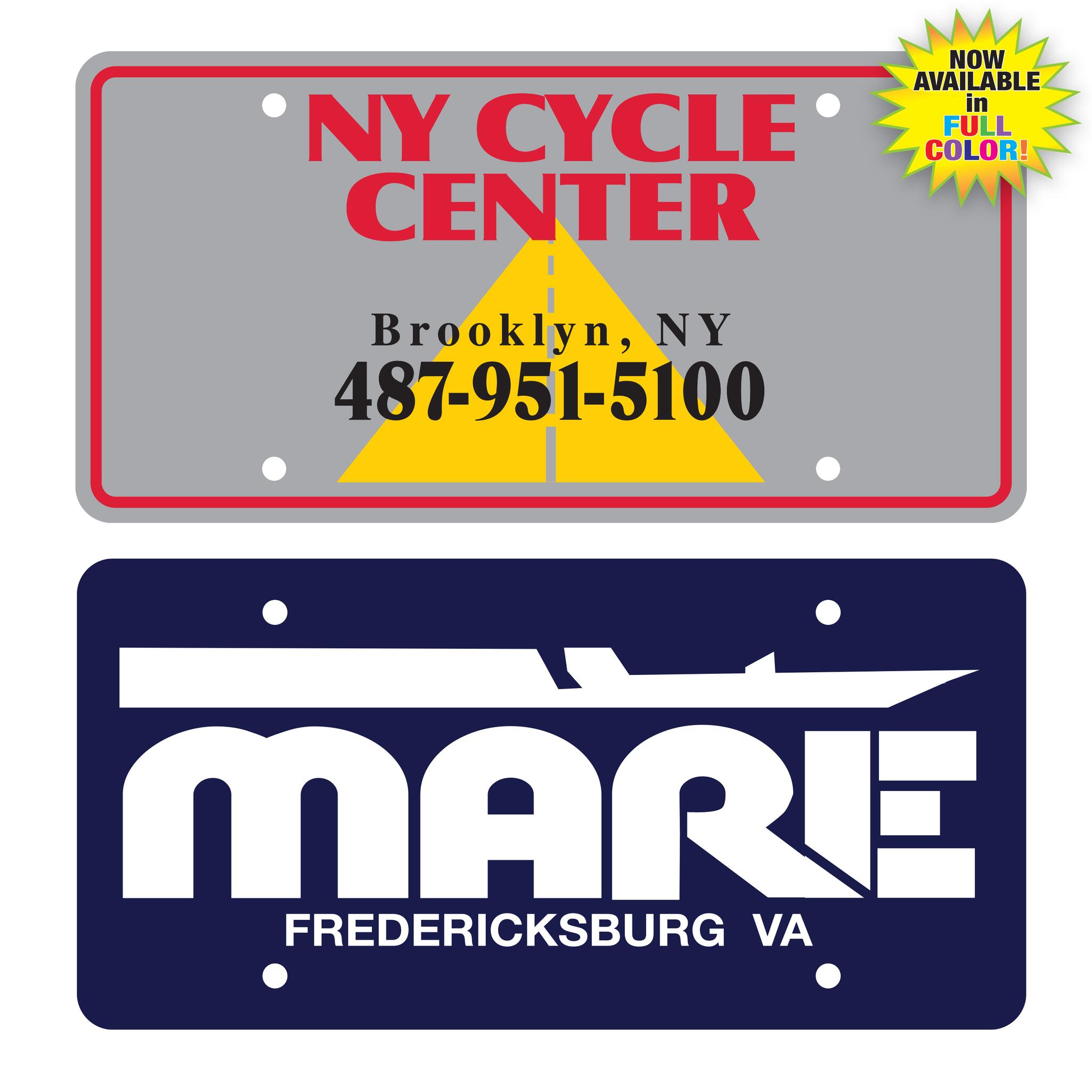 Plastic License Plate Billboards