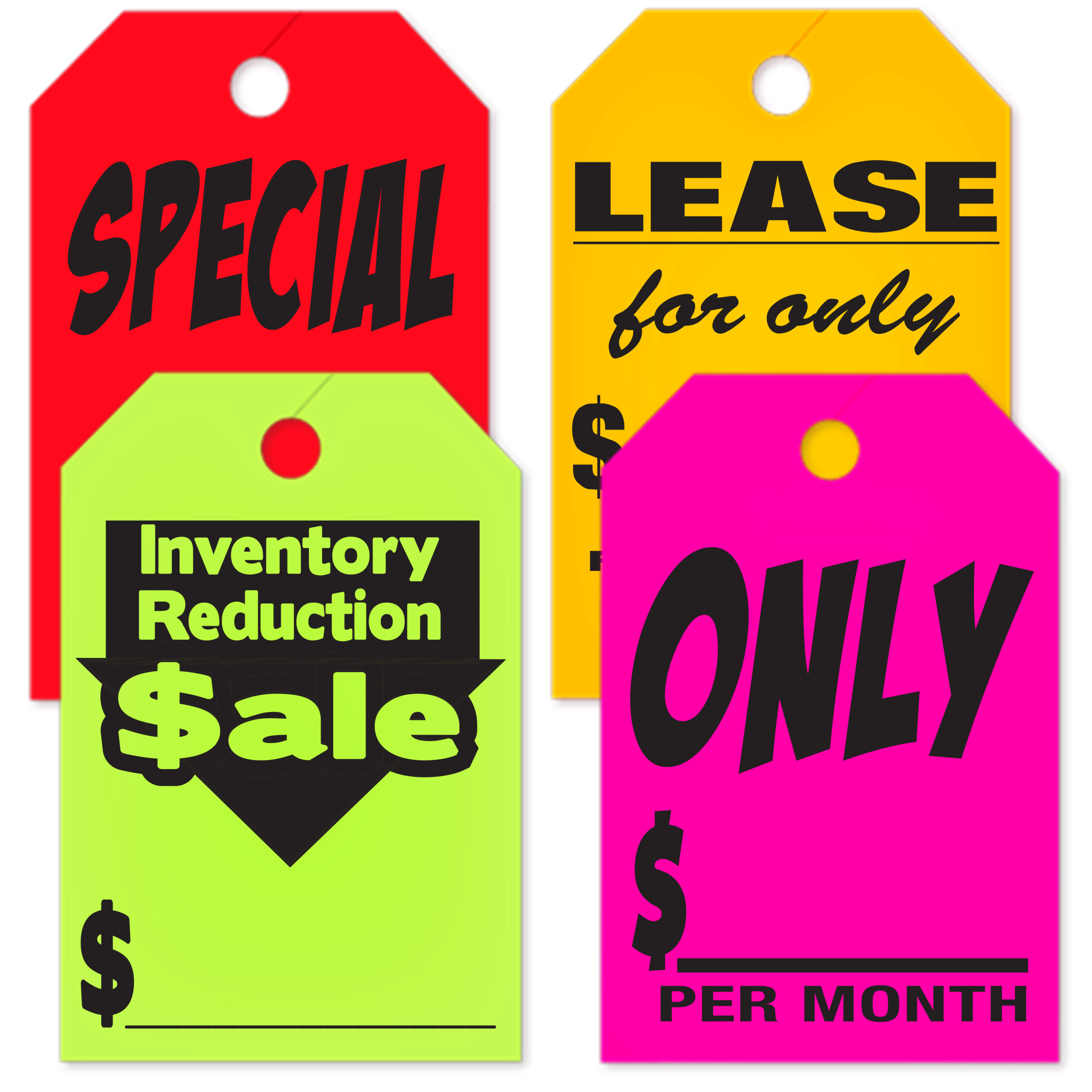Fluorescent Hang Tags