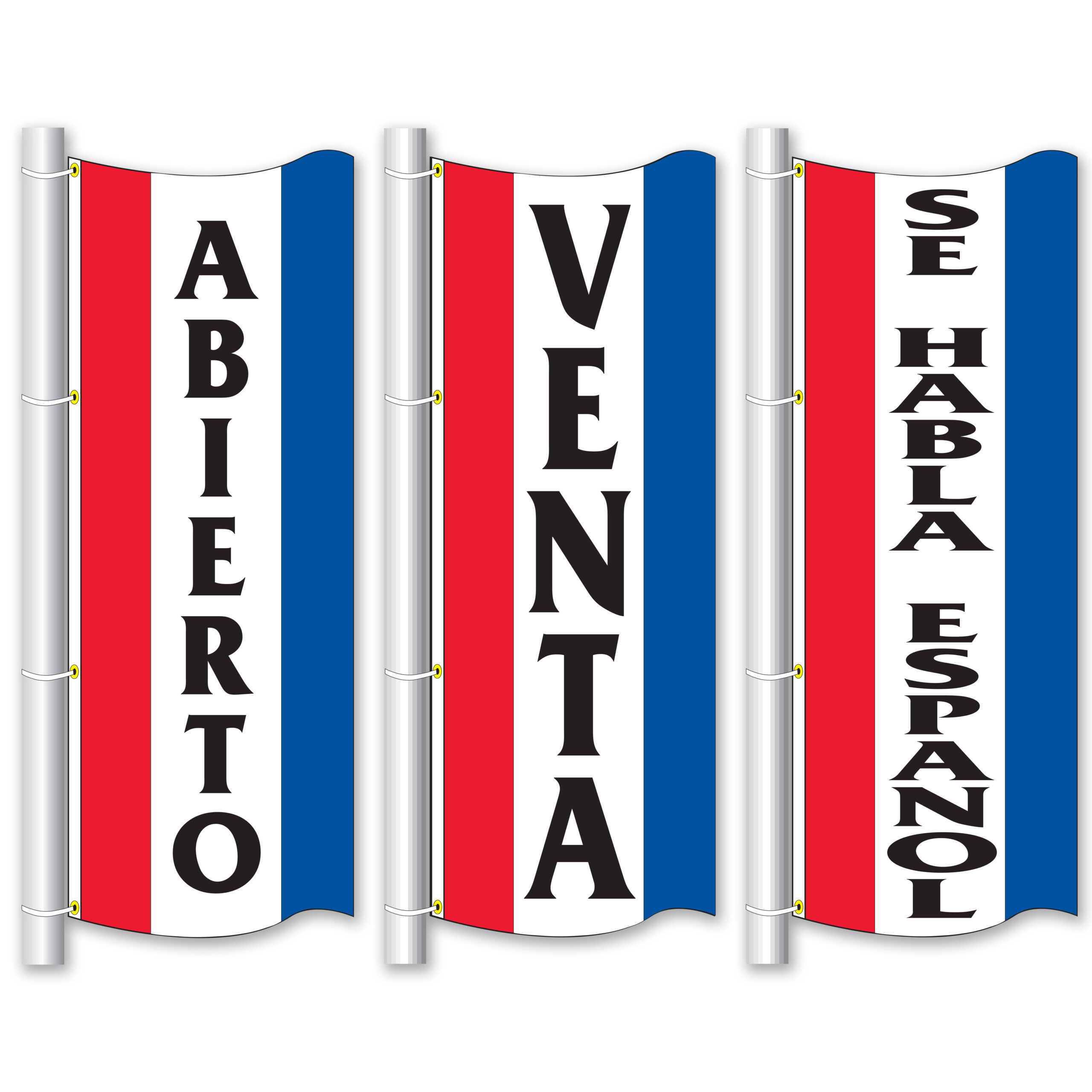 Vertical Slogan Flags