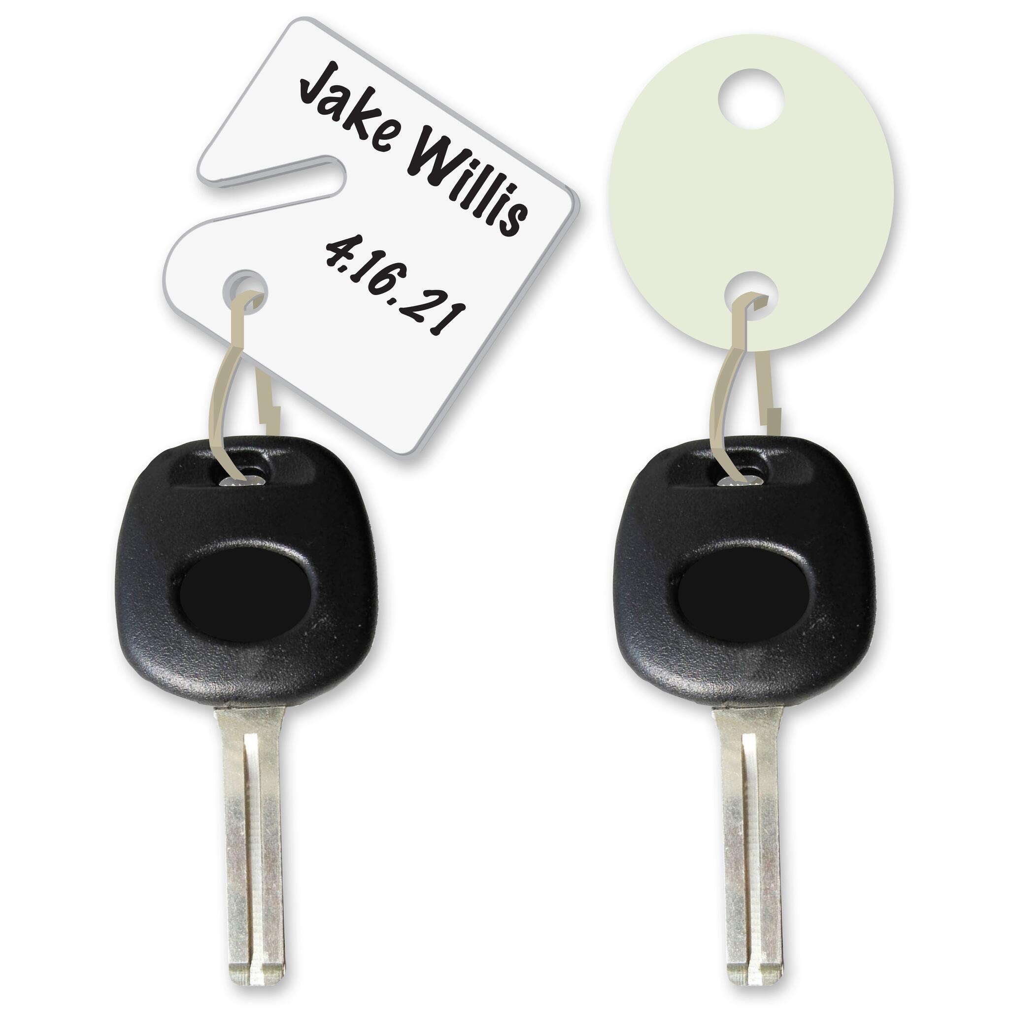 Slotted Hook and Oval Key Tags