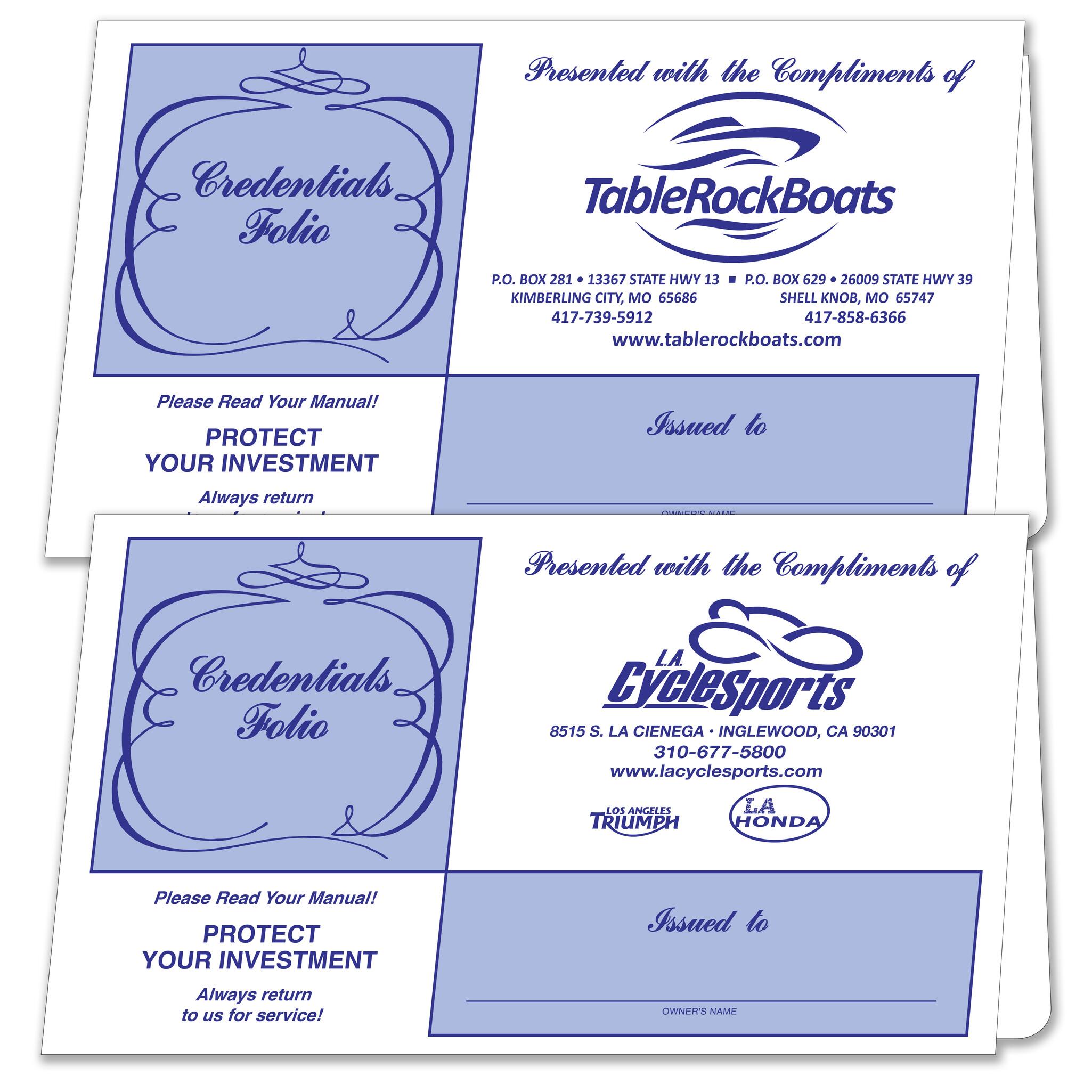 Credential Folios