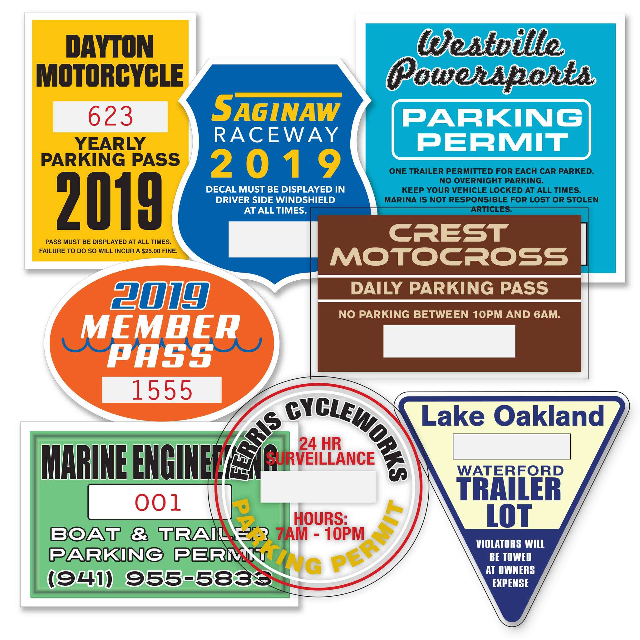Parking Permit Stickers