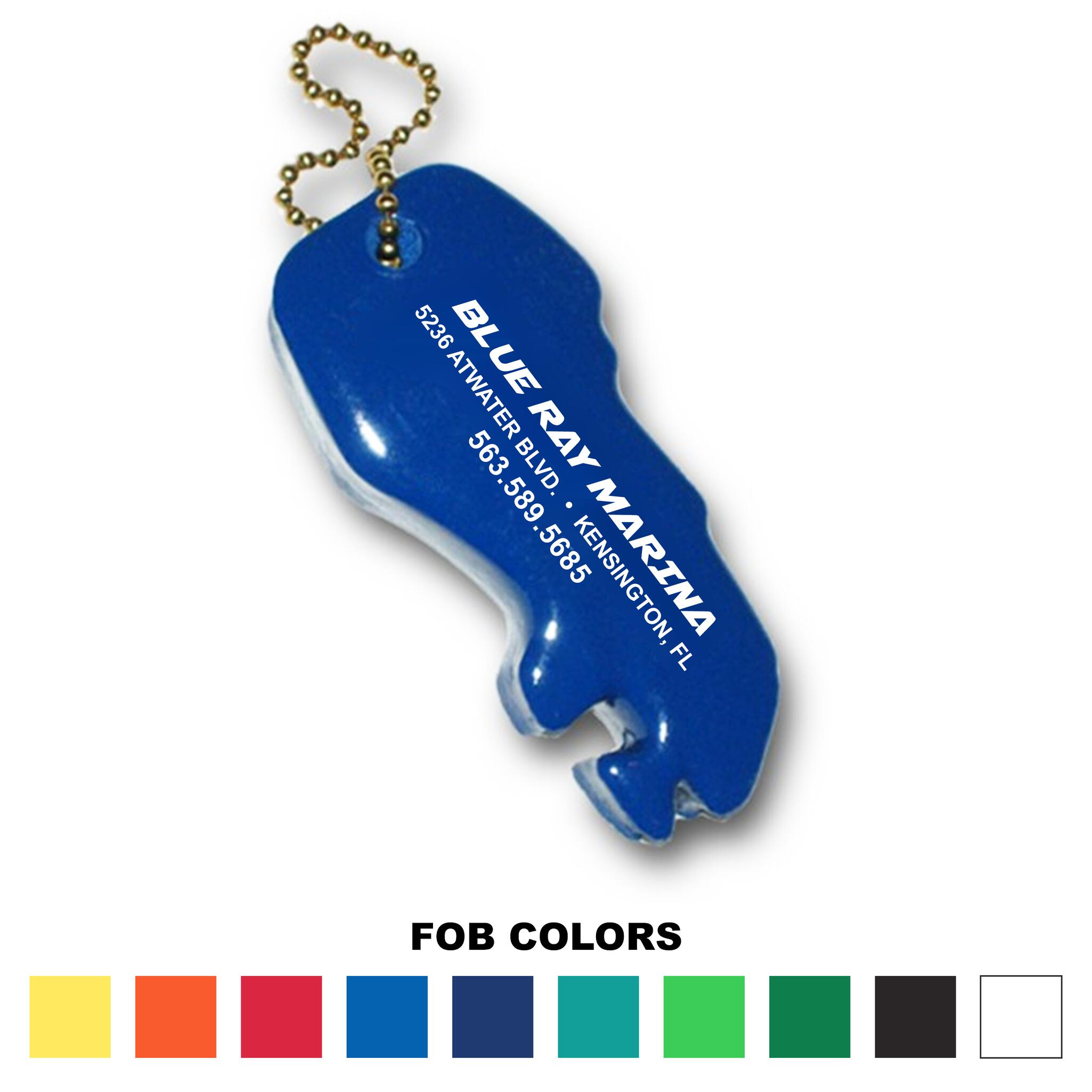Boat Motor Shaped Floating Key Fobs