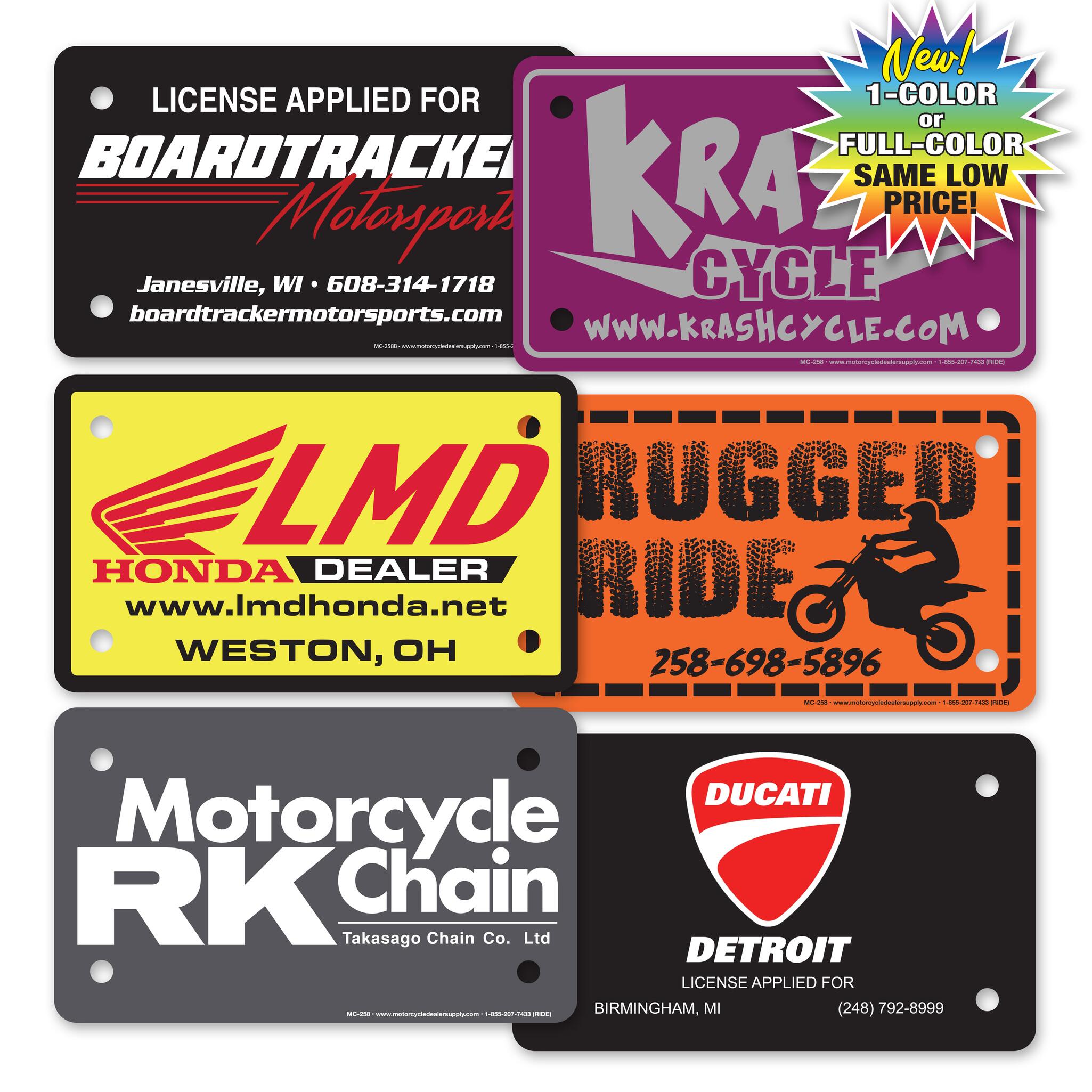 Motorcycle License Plates