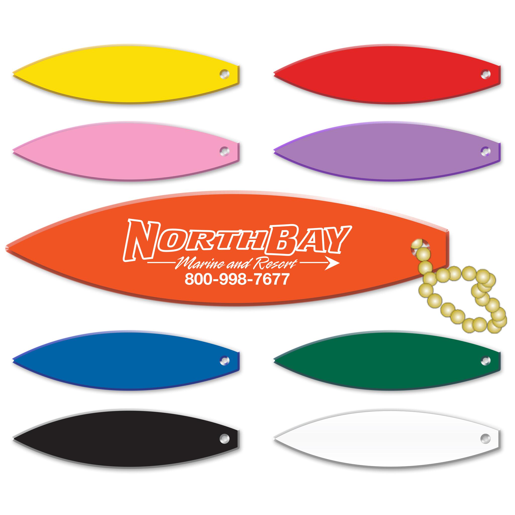Surfboard Floating Foam Key Fobs