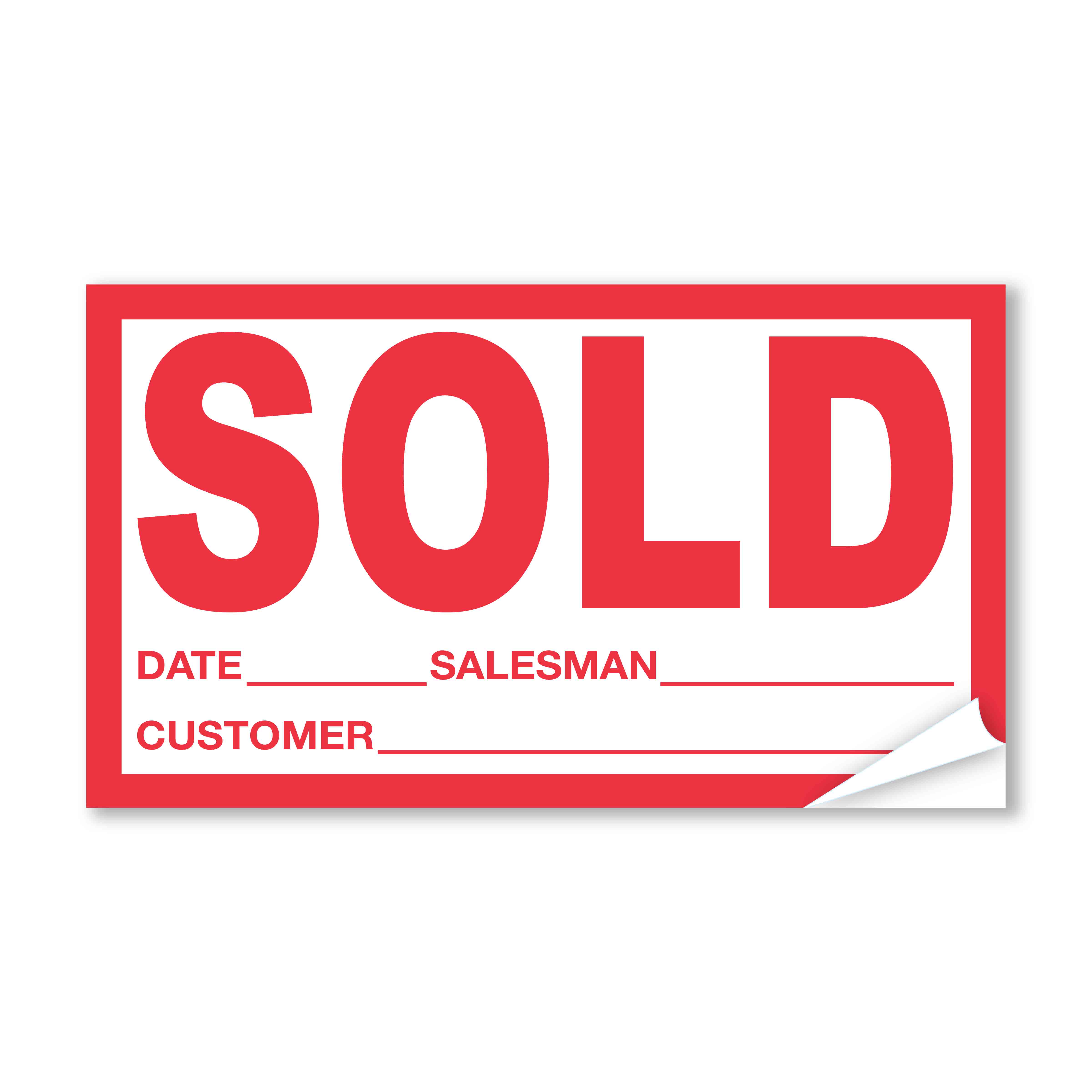 Sold Stickers