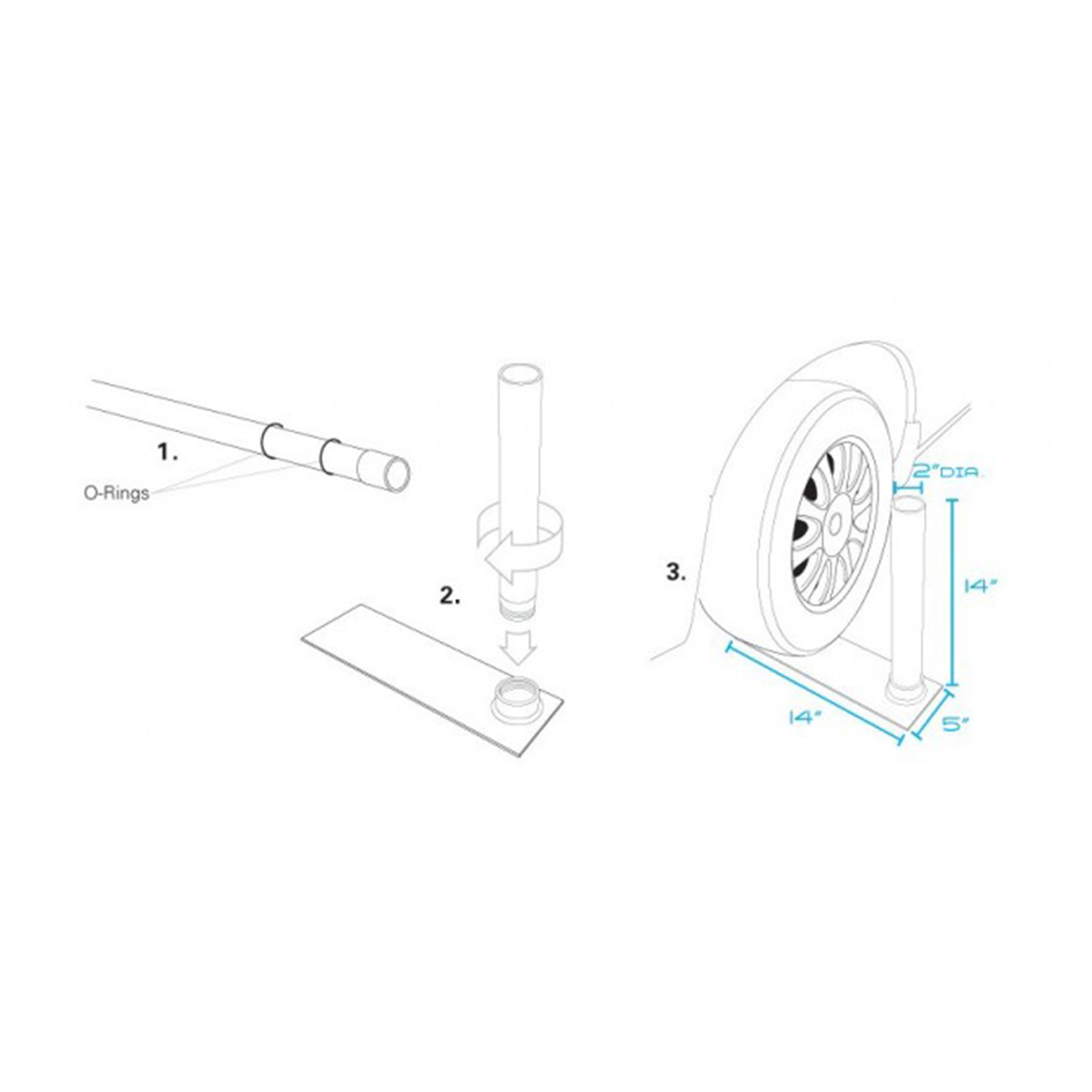 Wheel Stand for Dori Poles - Image 2