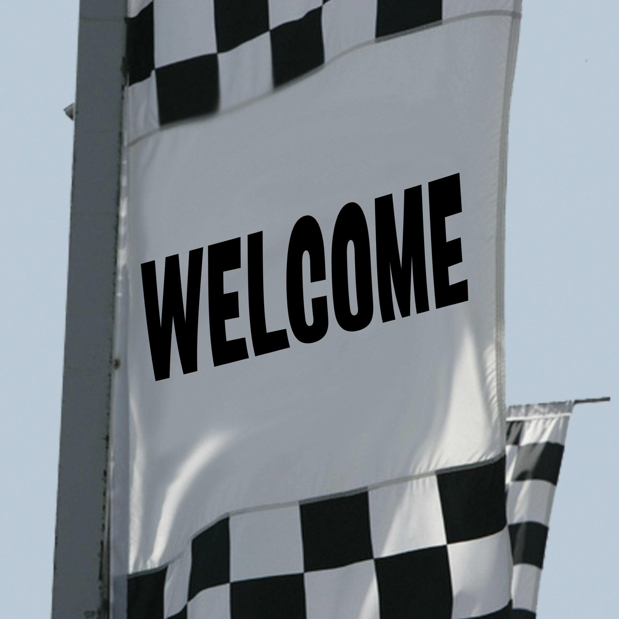 Checkered Pole Flags with Slogans - Image 4