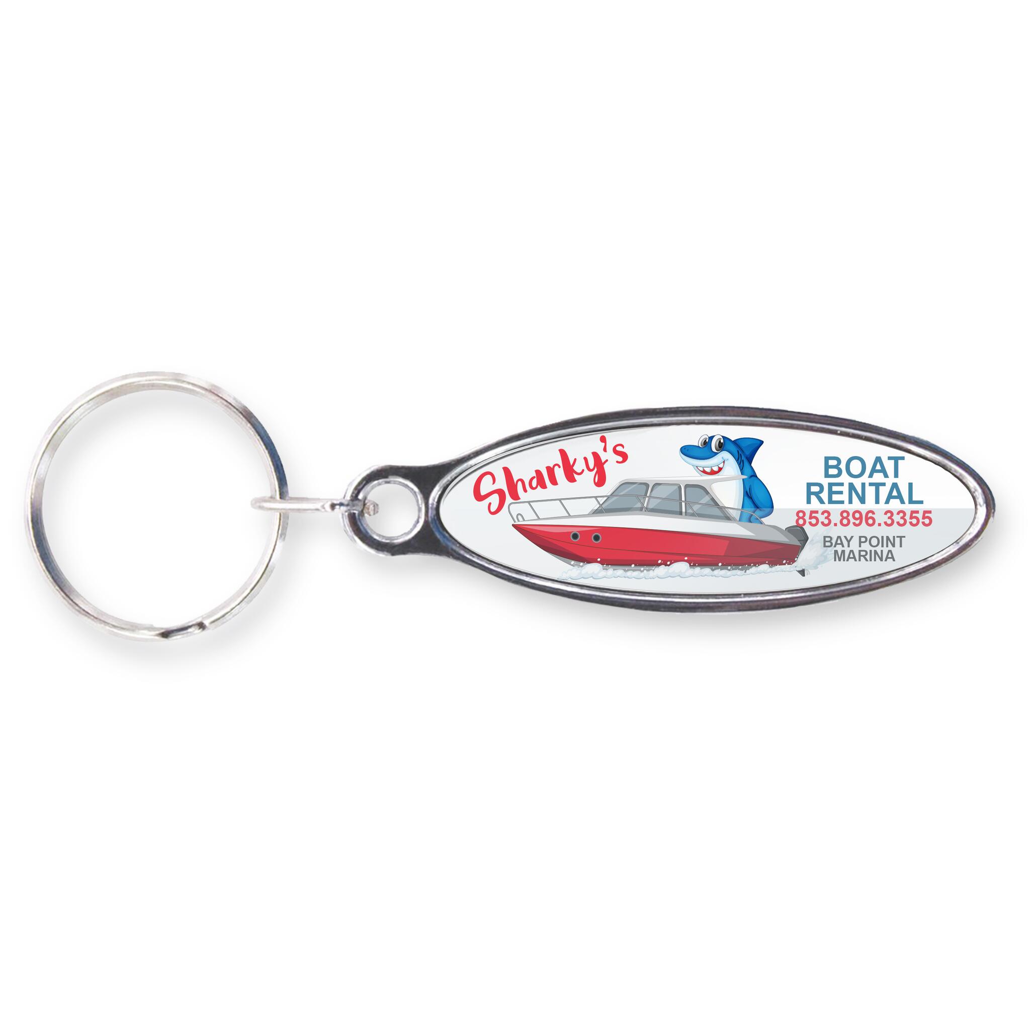Domed Chrome Plated Key Fobs