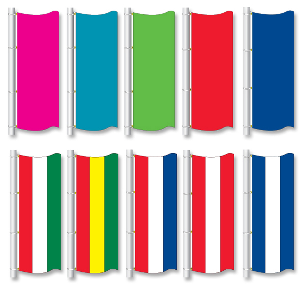 Single Face Pole Flags