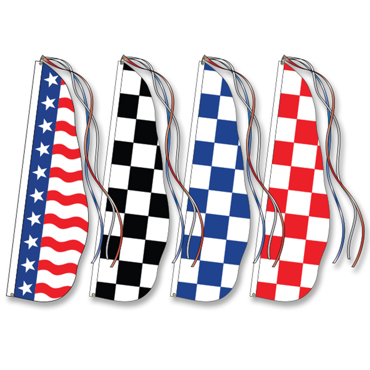 Patriotic or Racing Style Feather Dancer® Flags