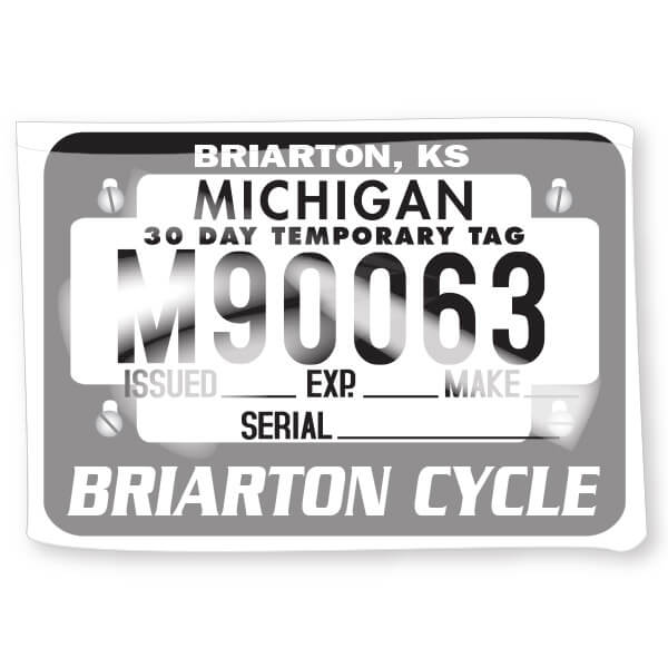 Temporary Motorcycle Plate Protectors