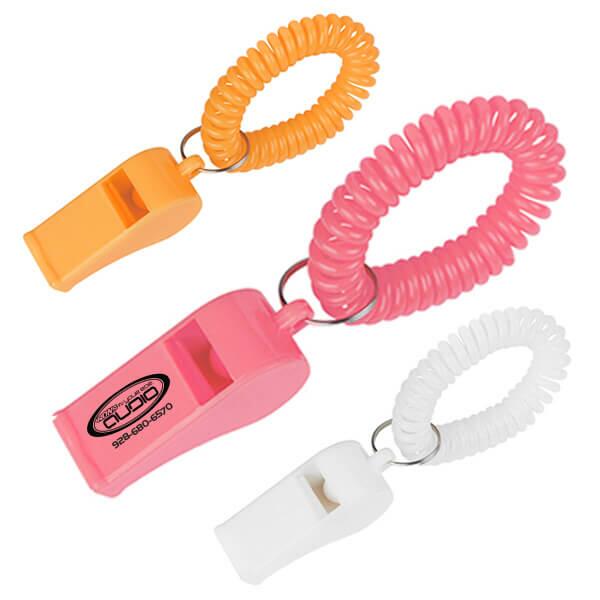 Coil Wrist Bracelet with Whistle