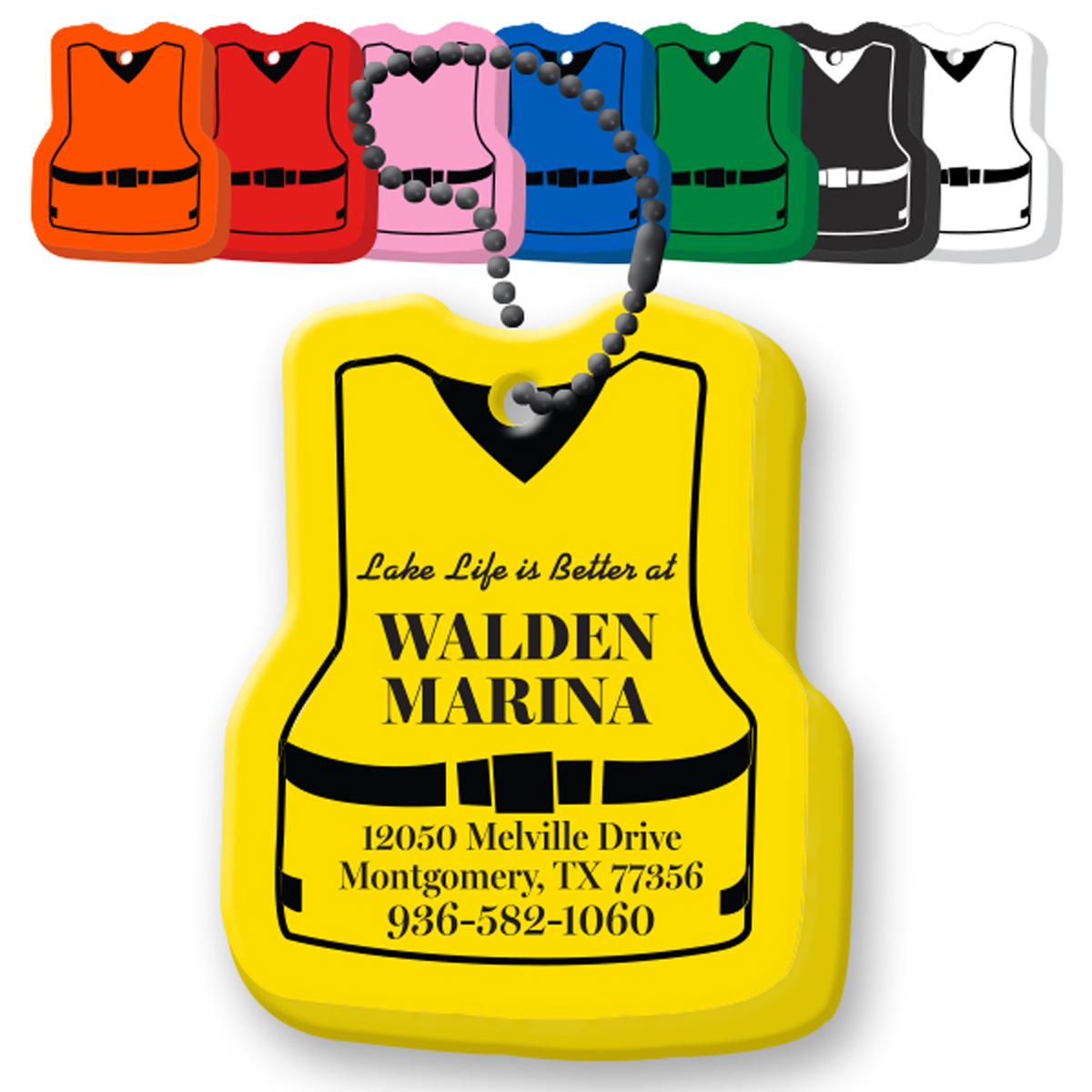 Life Vest Shaped Floating Key Fobs