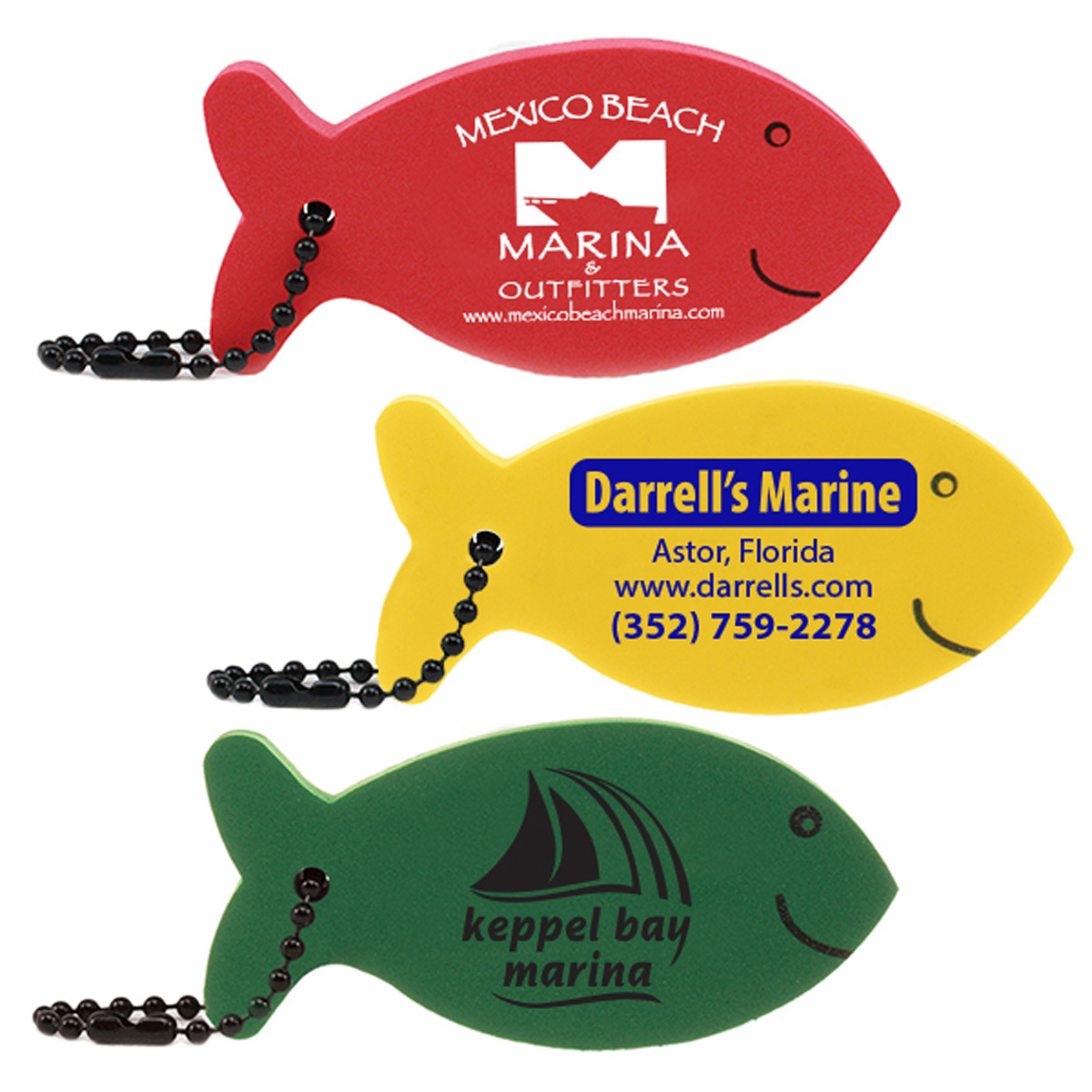 Soft Foam Fish Key Fobs