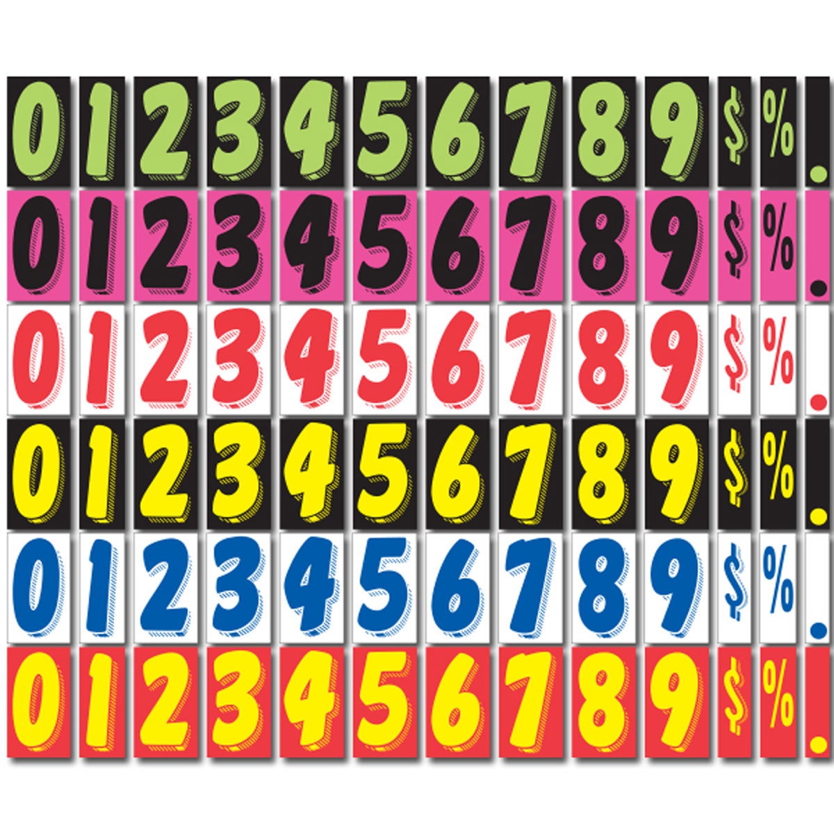 Windshield & Window Number Stickers-7½"