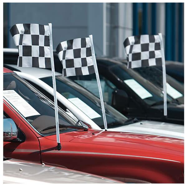Antenna Checkered Racing Flags