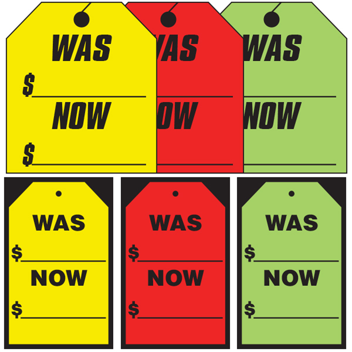 Vinyl Tag Stickers - Was / Now