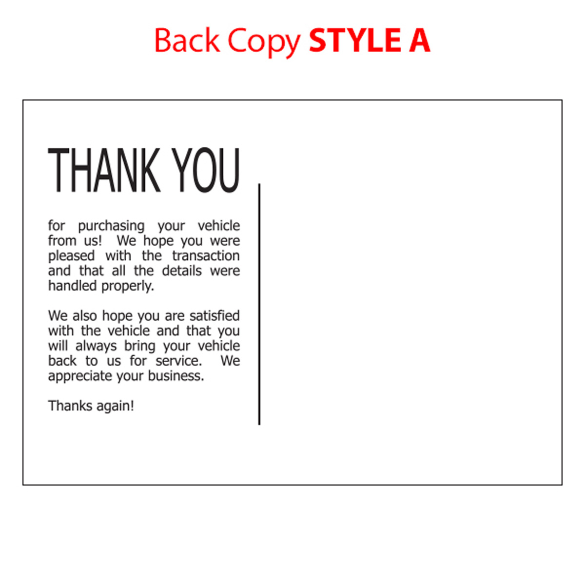 Thank You Postcards - Image 2
