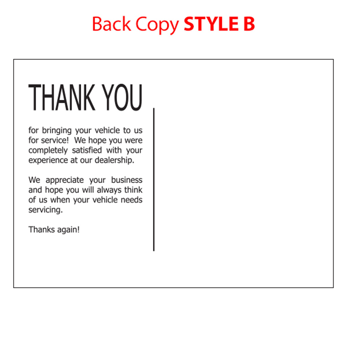 Thank You Postcards - Image 3