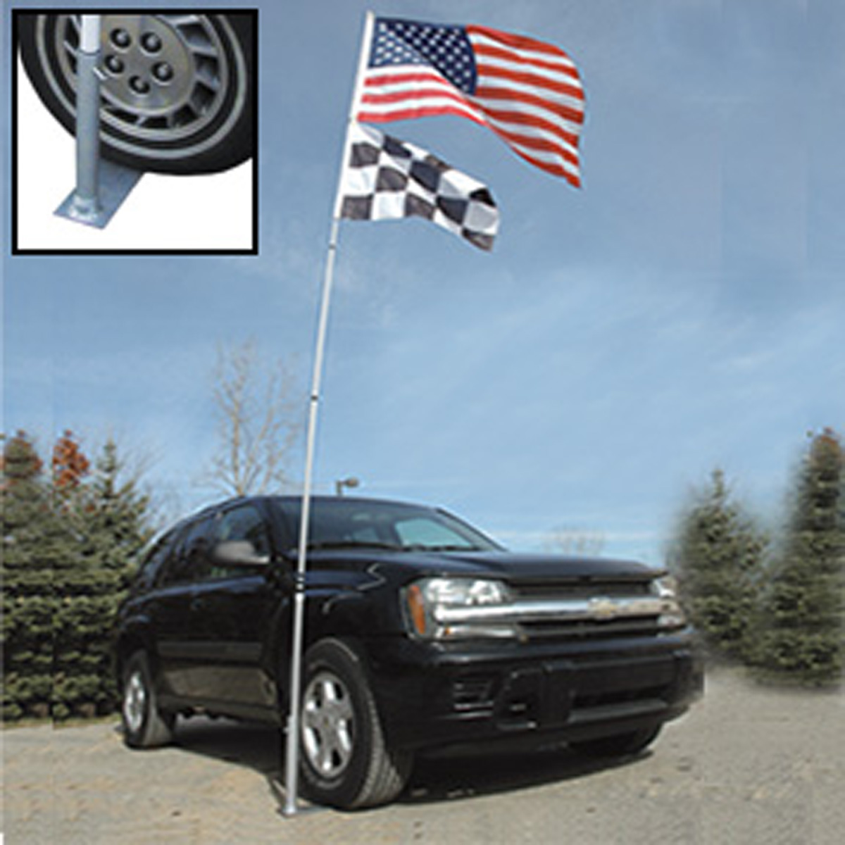Flag Pole on Base