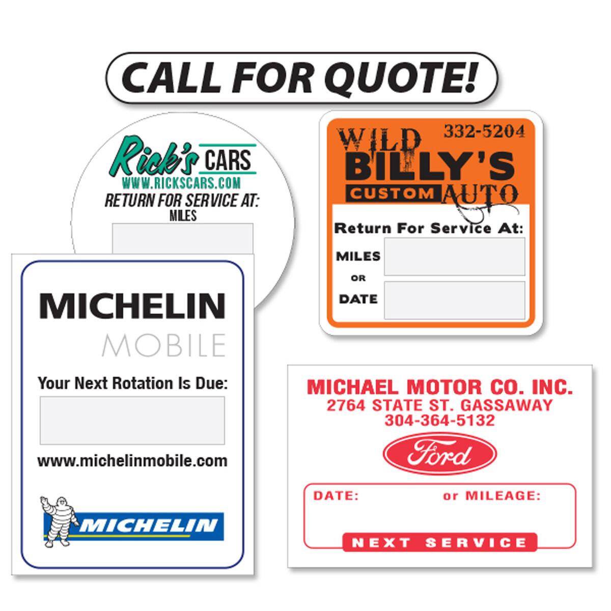 Custom Static Cling Windshield Stickers