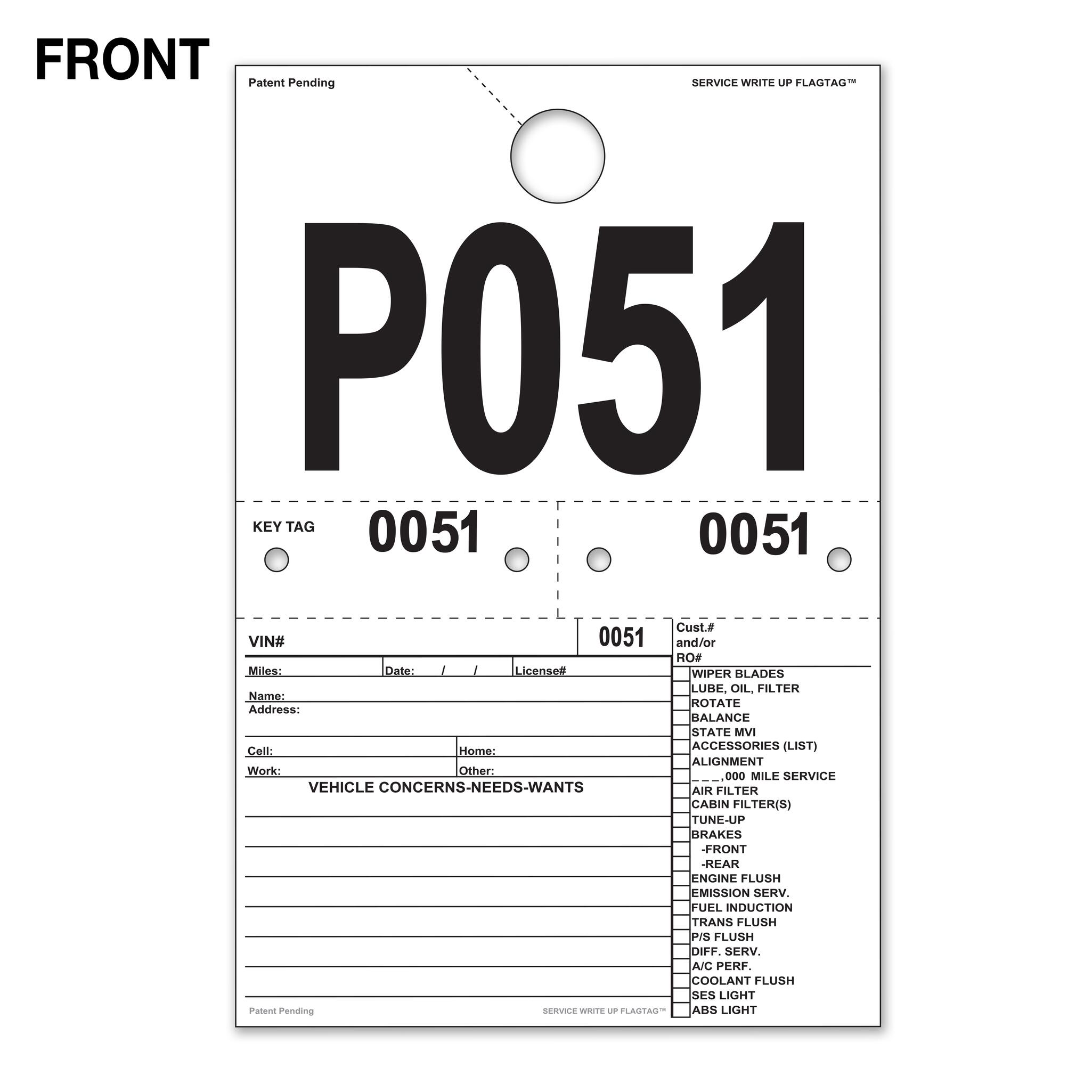 Service Write Up Tags - Image 2