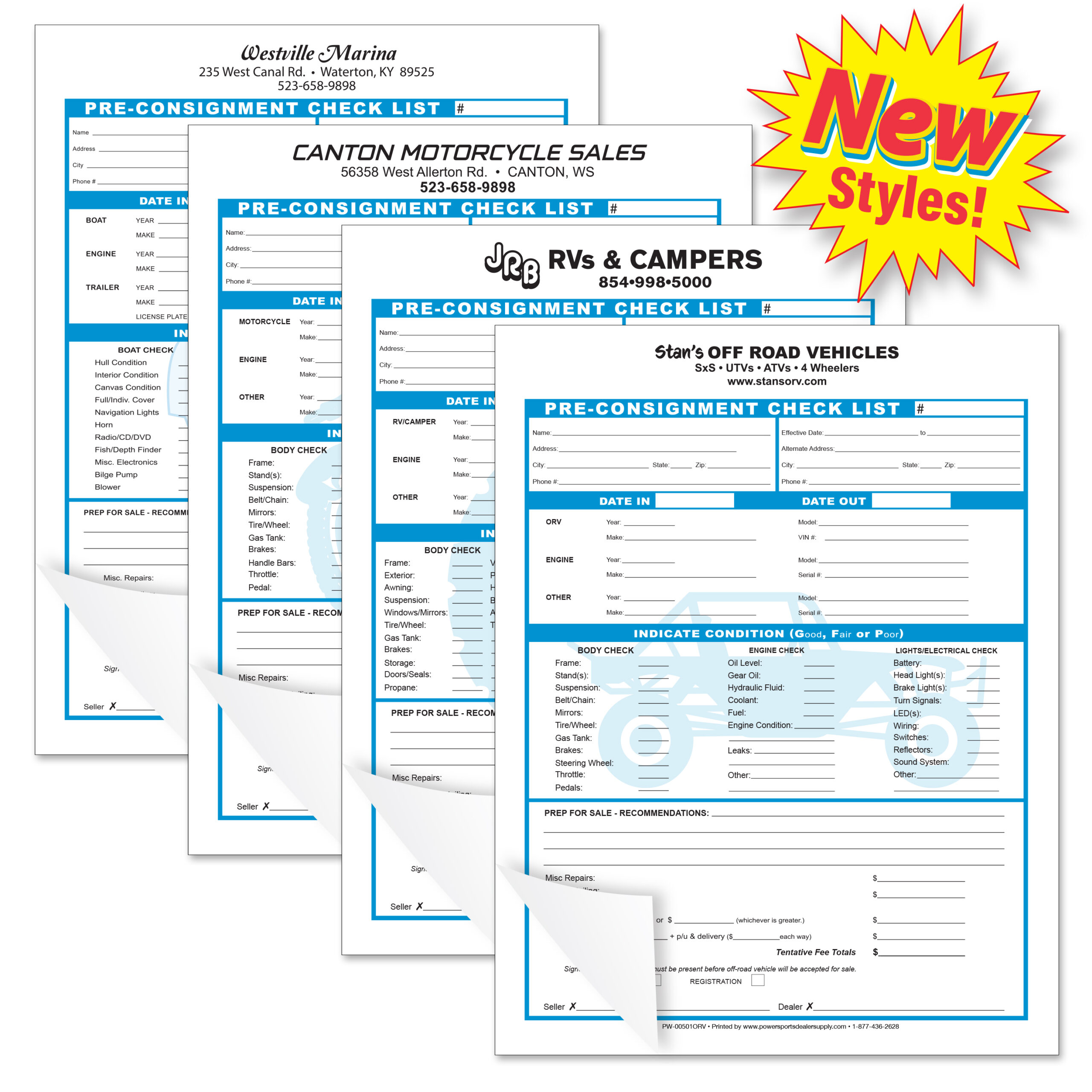 Pre-consignment Forms